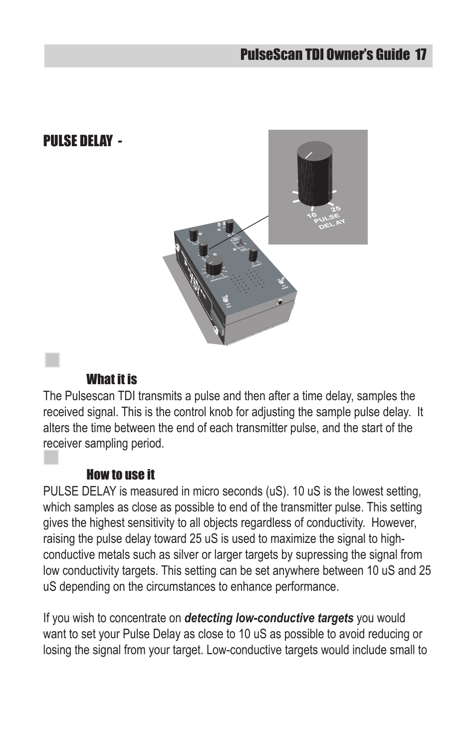 White’s Electronics TDI User Manual | Page 17 / 40