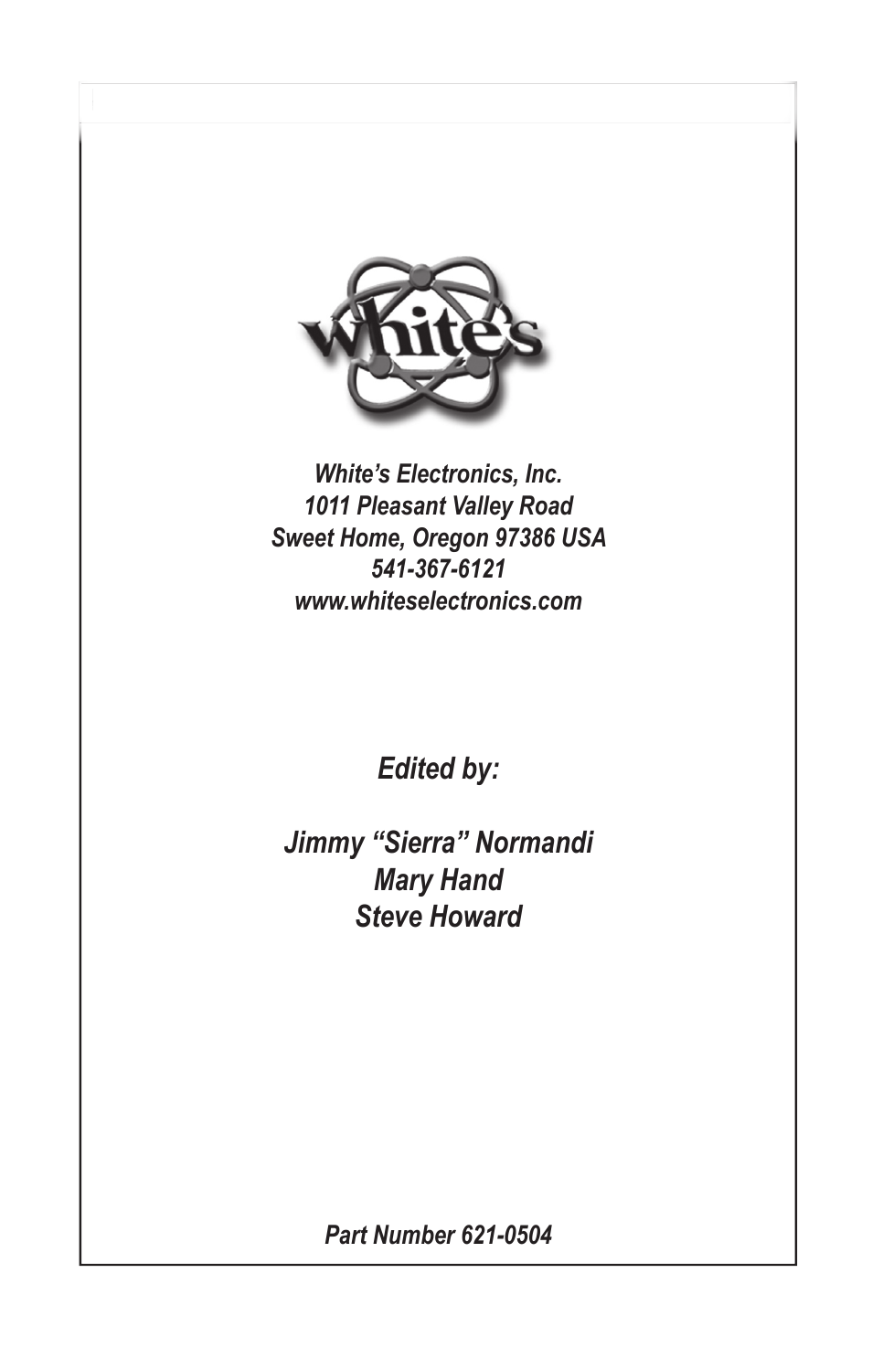 White’s Electronics TDI User Manual | Page 40 / 40