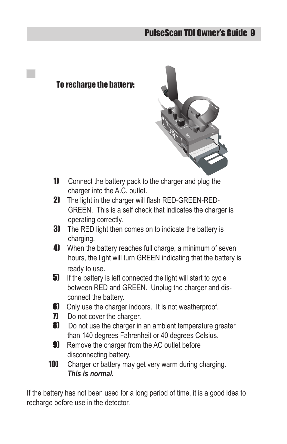 White’s Electronics TDI User Manual | Page 9 / 40