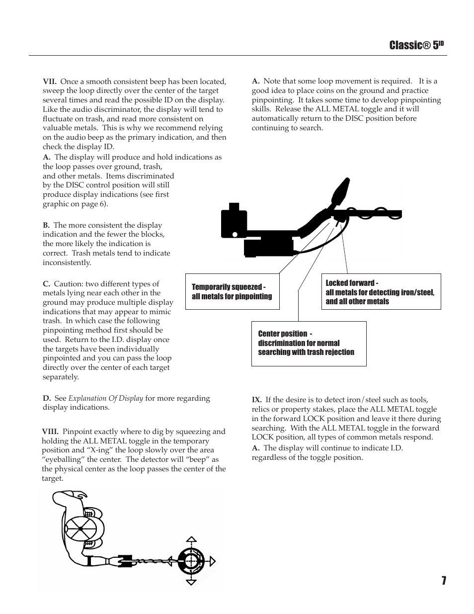 Classic® 5 | White’s Electronics Classic 5 ID User Manual | Page 7 / 20
