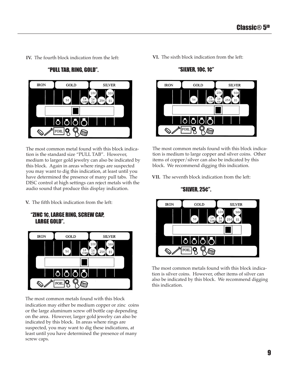 Classic® 5 | White’s Electronics Classic 5 ID User Manual | Page 9 / 20