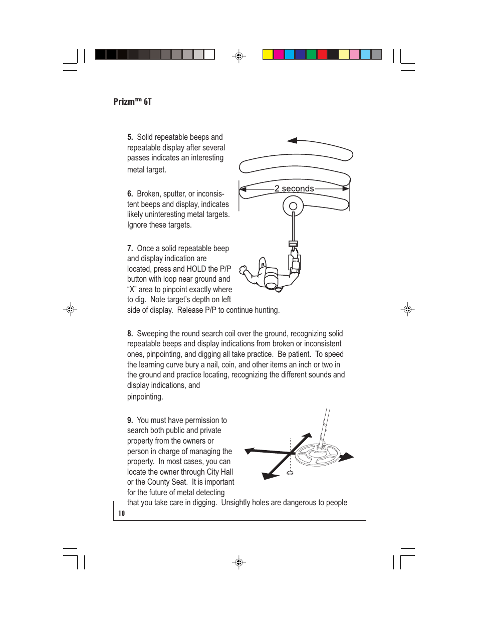 White’s Electronics Prizm 6T User Manual | Page 10 / 32