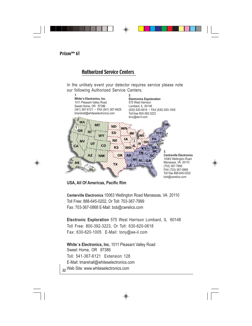 White’s Electronics Prizm 6T User Manual | Page 22 / 32