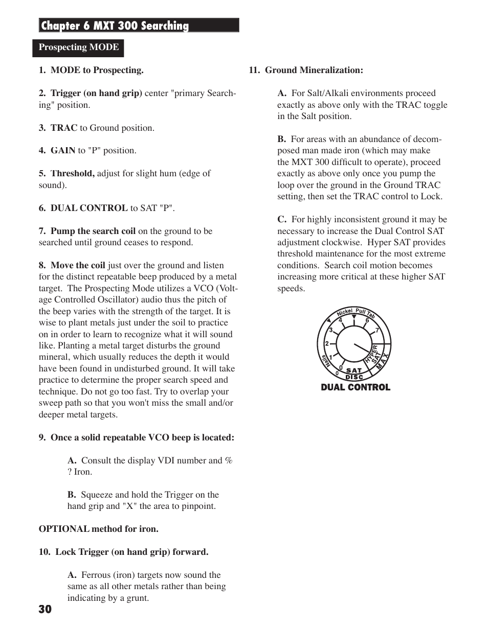 White’s Electronics MXT 300 User Manual | Page 30 / 36