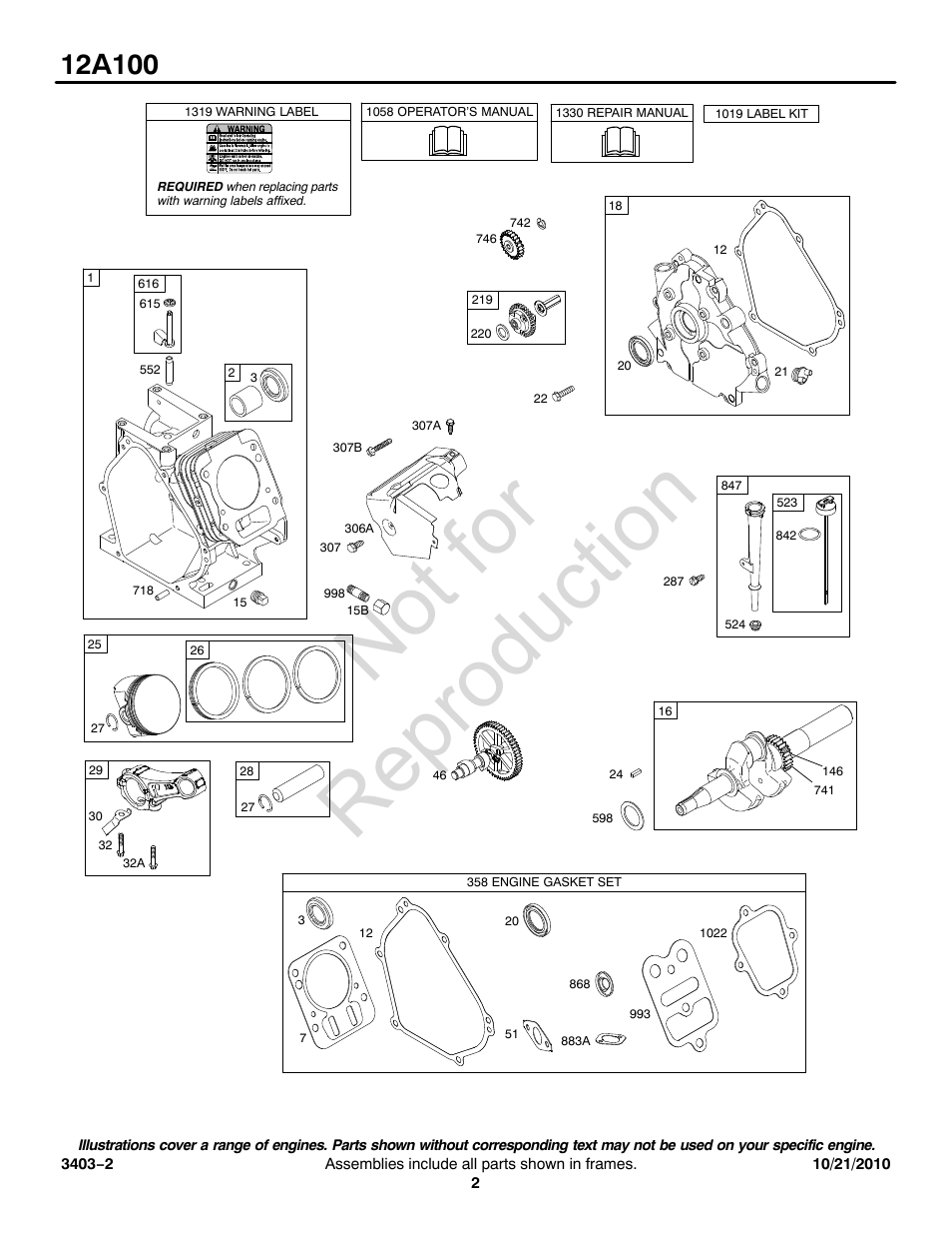 Not for reproduction | CHAMPION ST655BS User Manual | Page 2 / 16