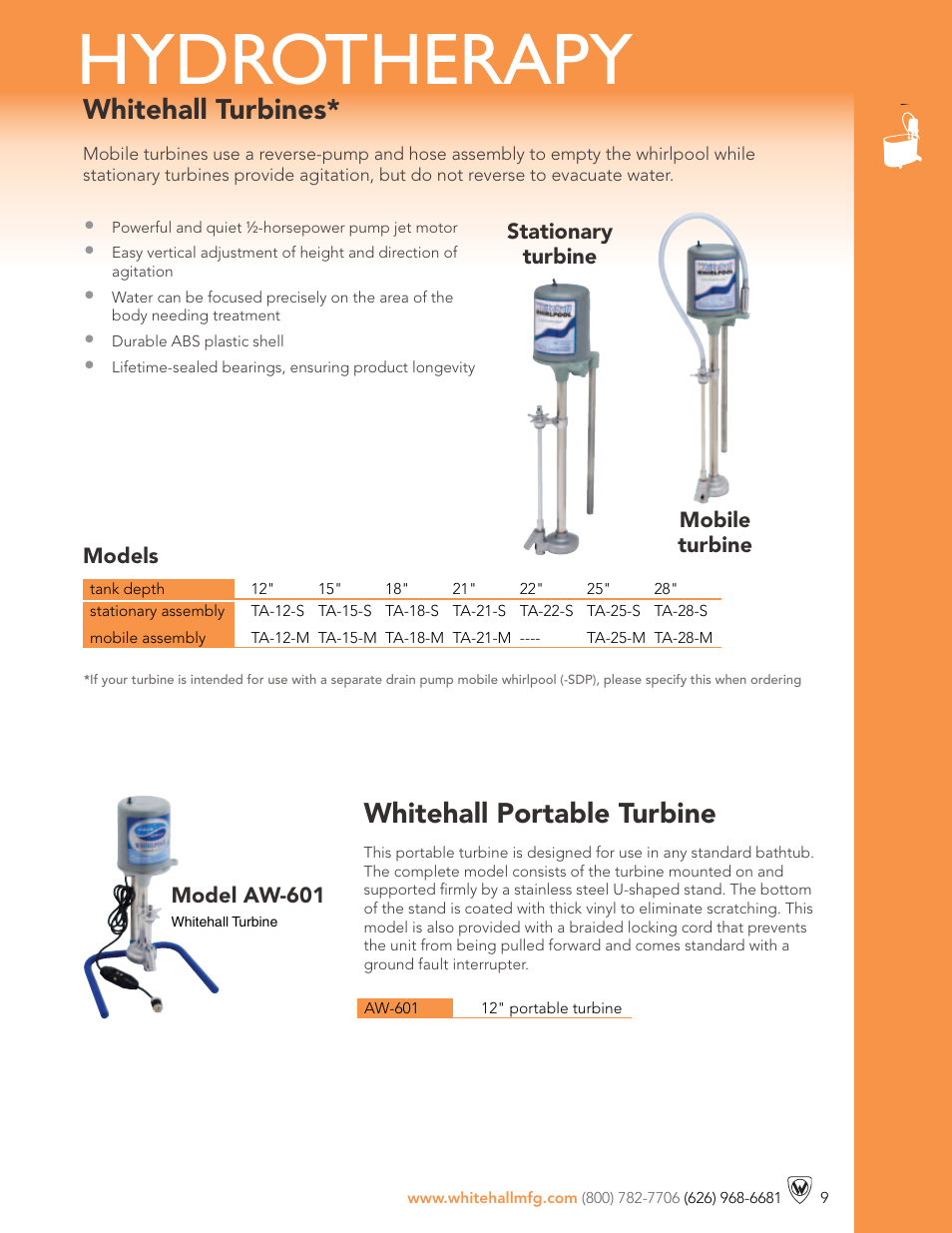 Whitehall Manufacturing AW-601 User Manual | 1 page