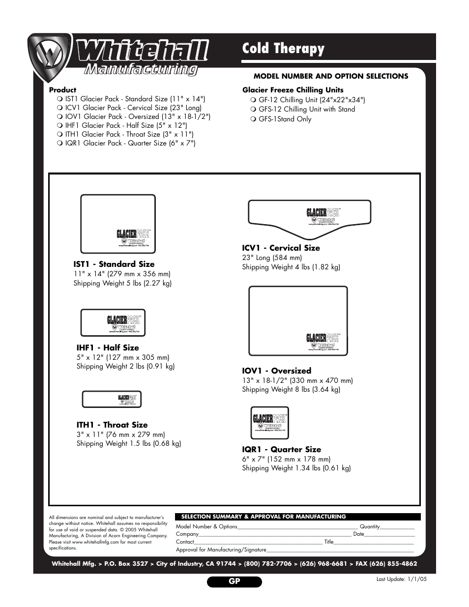 Cold therapy | Whitehall Manufacturing Glacier Pack User Manual | Page 2 / 2