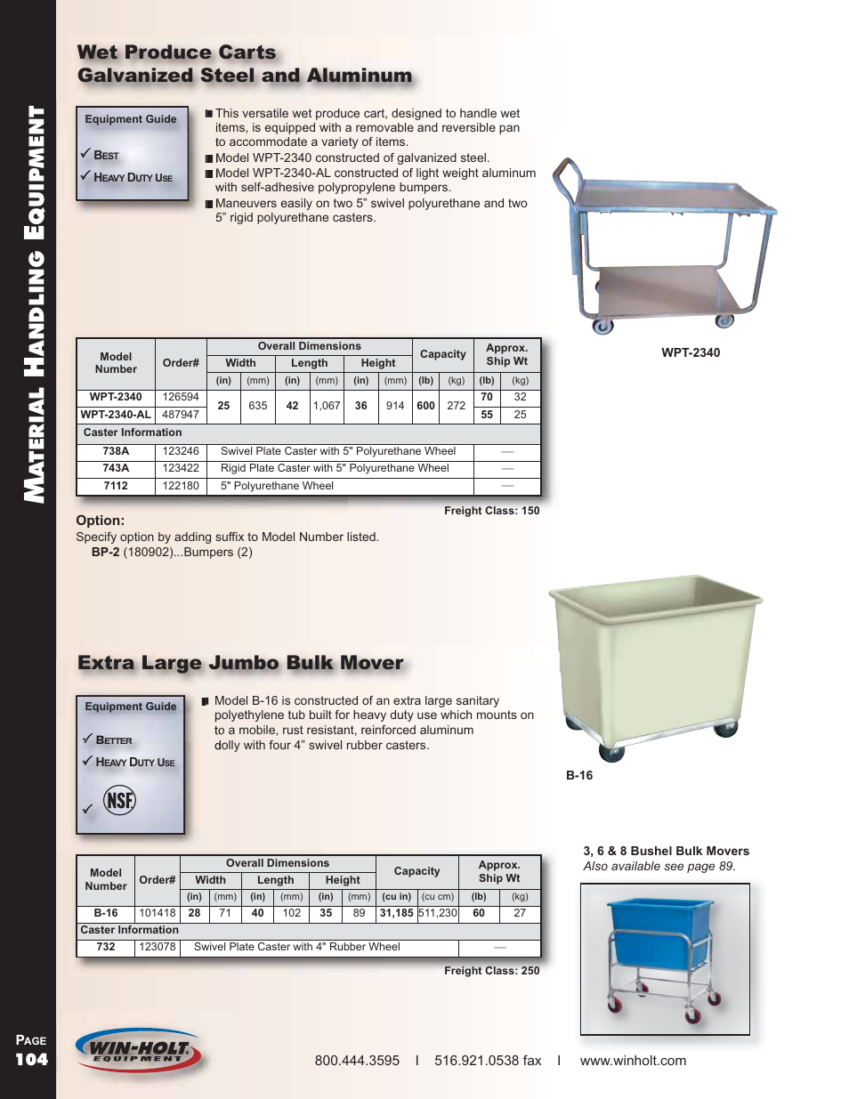 Win-Holt B-16 User Manual | 1 page