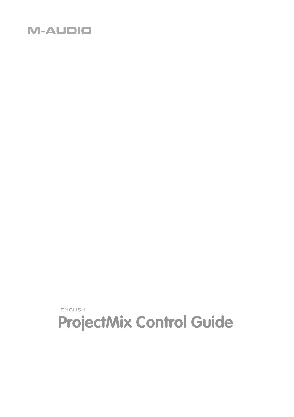 M-AUDIO ProjectMix I/O User Manual | 7 pages