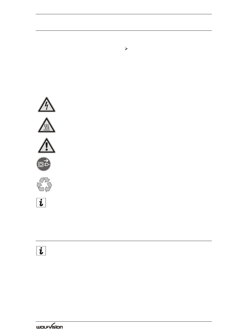 Safety symbols in this manual, Approval marks on the unit, Iii safety symbols in this manual | Iv approval marks on the unit | WolfVision SCB-12 User Manual | Page 3 / 16