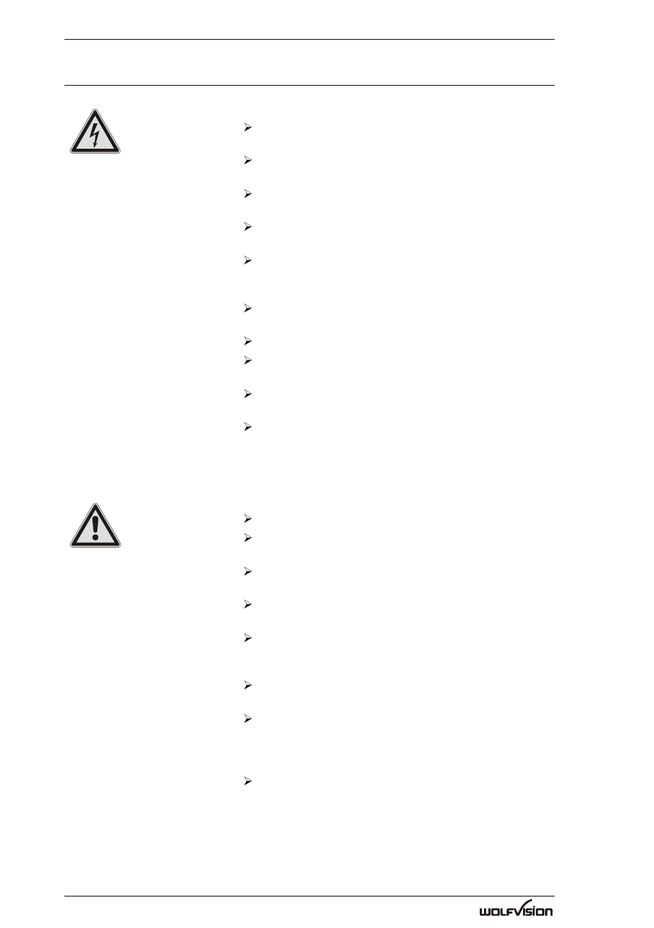 1 precaution, 1precaution | WolfVision SCB-12 User Manual | Page 4 / 16