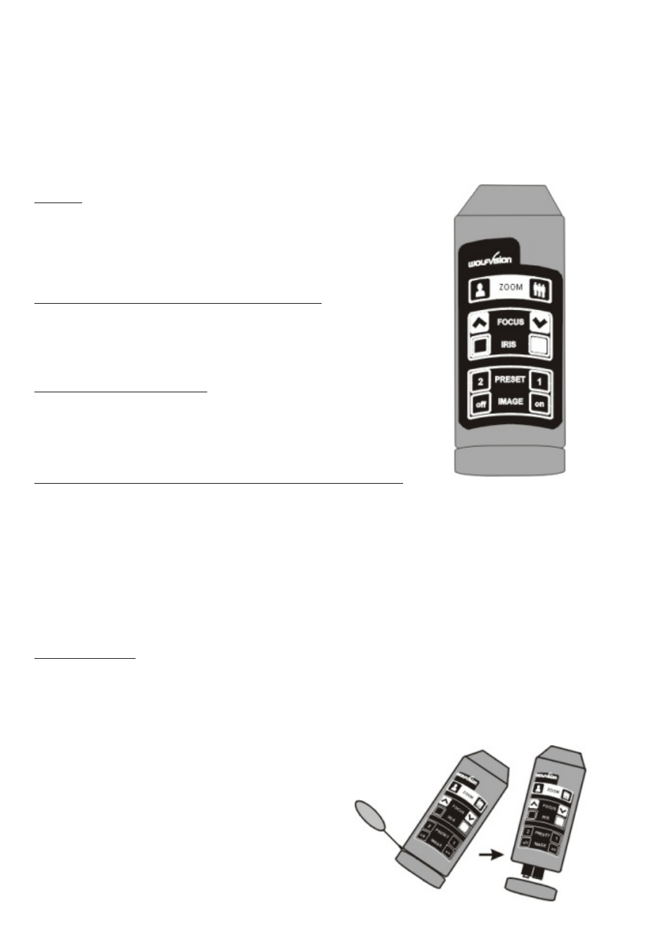 Seite11, Zusätzliche funktionen des vz-7d, Infrarot fernbedienung | Wechseln der batterien | WolfVision VZ-5F User Manual | Page 11 / 24