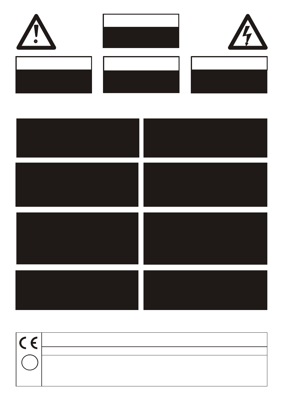 Seite2, Warning, Achtung | Attenzione | WolfVision VZ-5F User Manual | Page 2 / 24