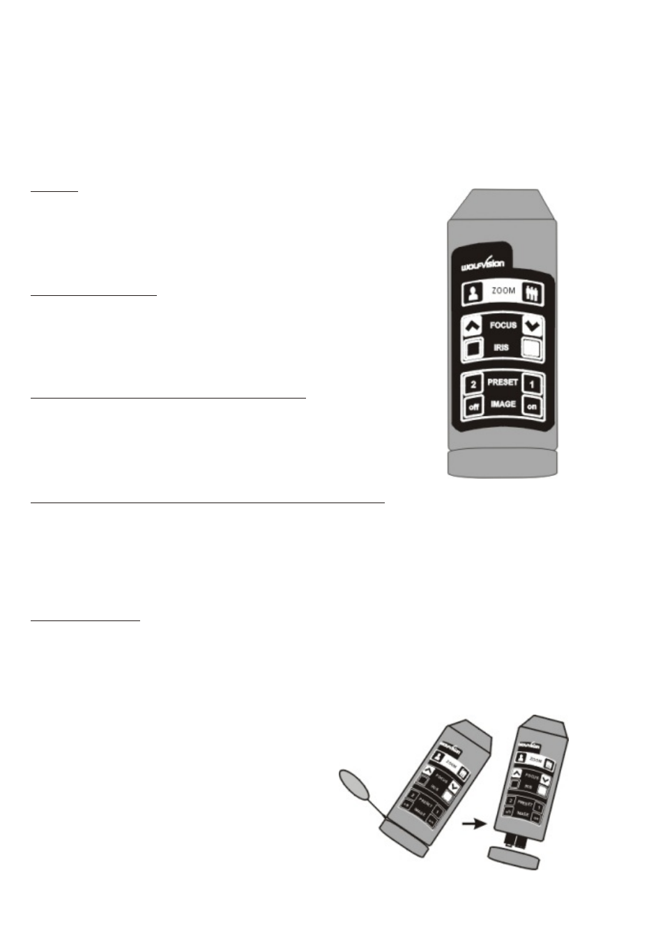 Seite6, Additional features of vz-7d, Infrared remote control | Changing the batteries | WolfVision VZ-5F User Manual | Page 6 / 24