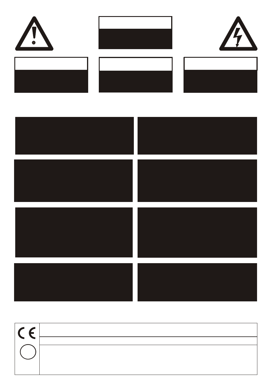 Seite2, Warning, Achtung | Attenzione | WolfVision VZ-5F User Manual | Page 2 / 25