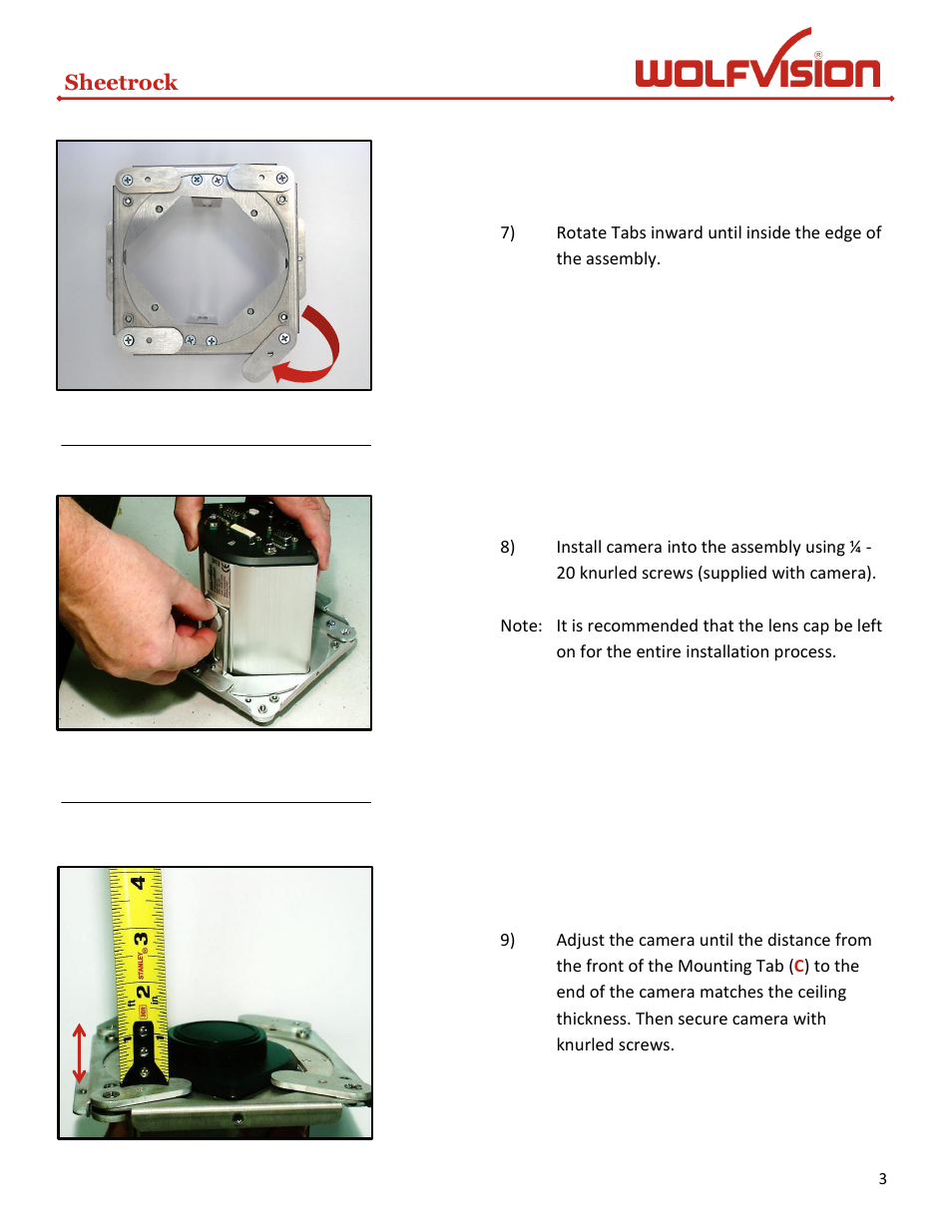 WolfVision EYE Series Mounting Kit User Manual | Page 11 / 16