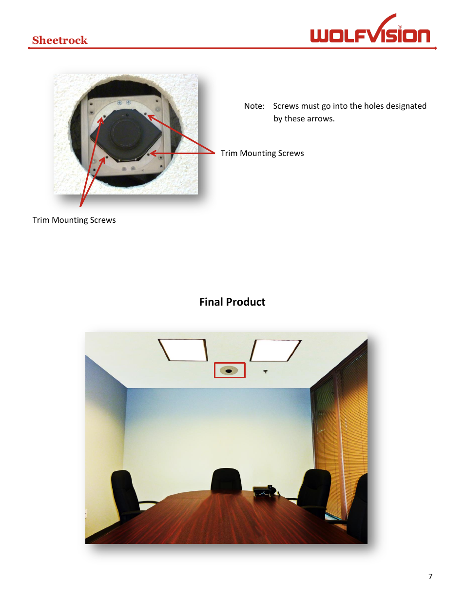 WolfVision EYE Series Mounting Kit User Manual | Page 15 / 16