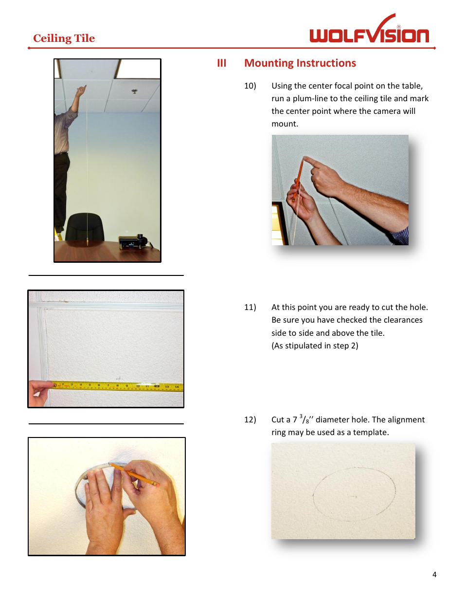 WolfVision EYE Series Mounting Kit User Manual | Page 5 / 16