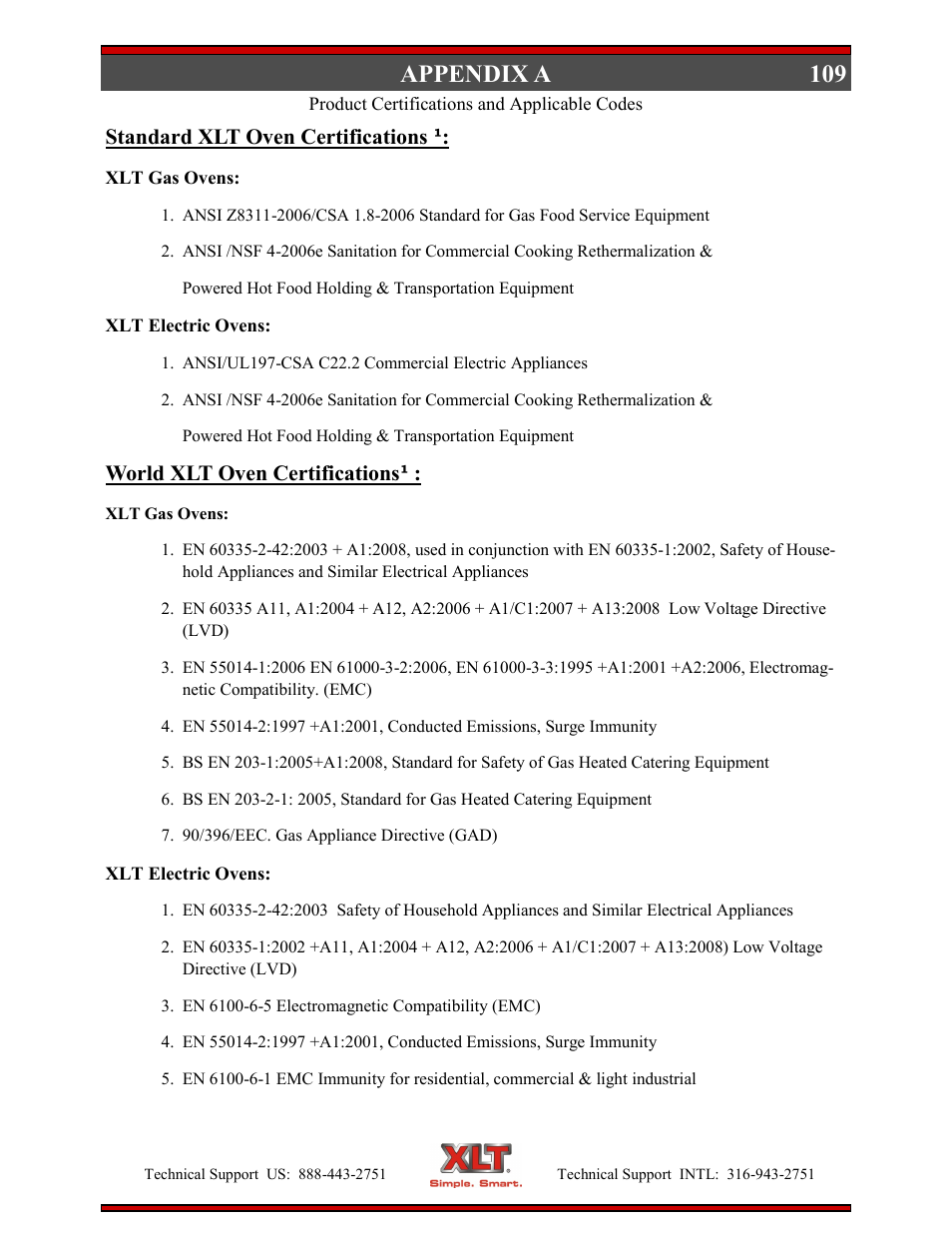 Appendix a | XLT XD-9004E User Manual | Page 109 / 114