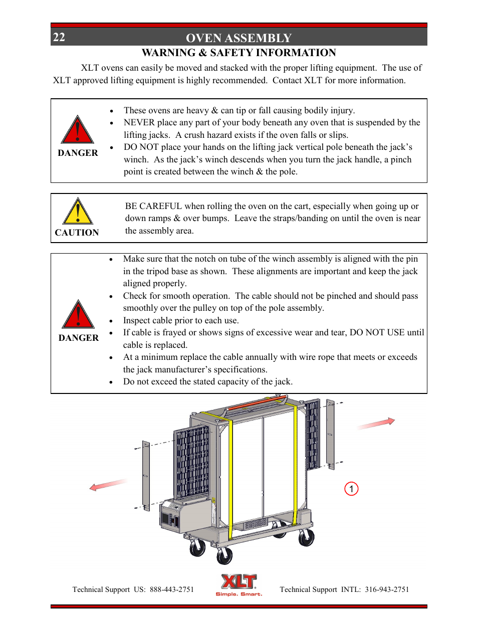 22 oven assembly, Warning & safety information | XLT XD-9004E User Manual | Page 22 / 114