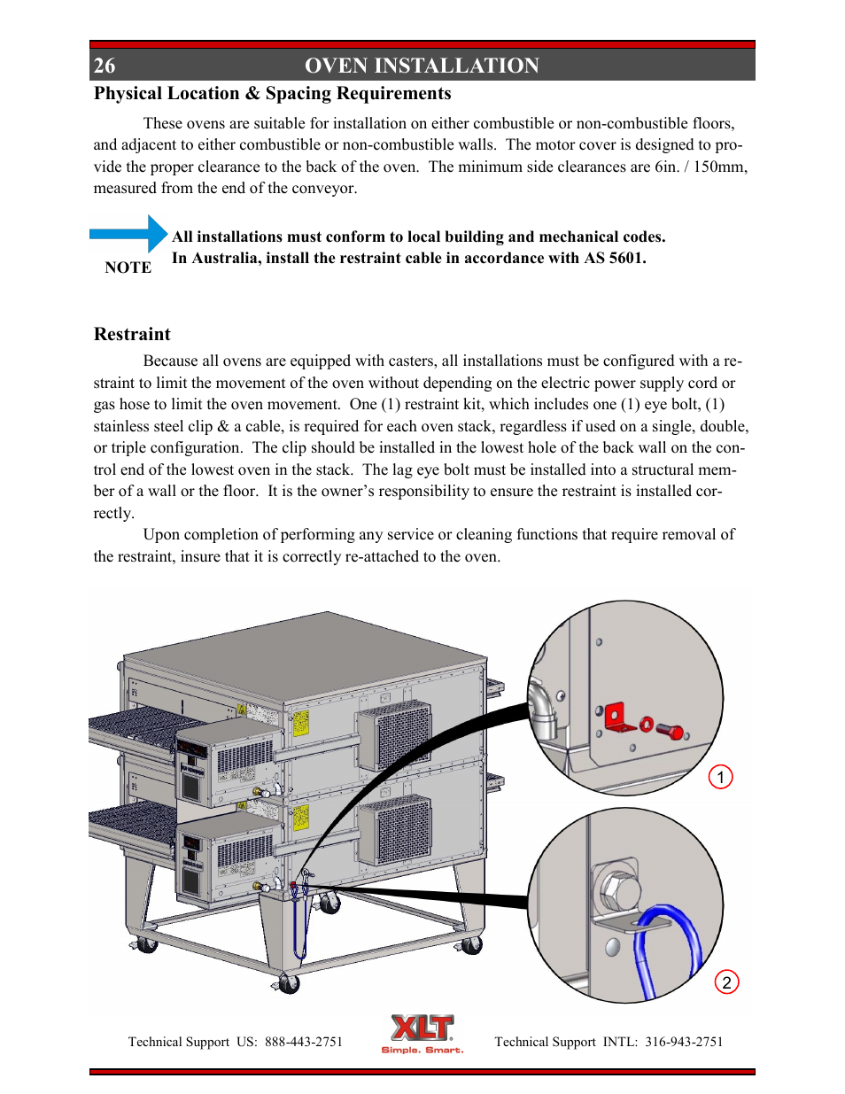 26 oven installation | XLT XD-9004E User Manual | Page 26 / 114