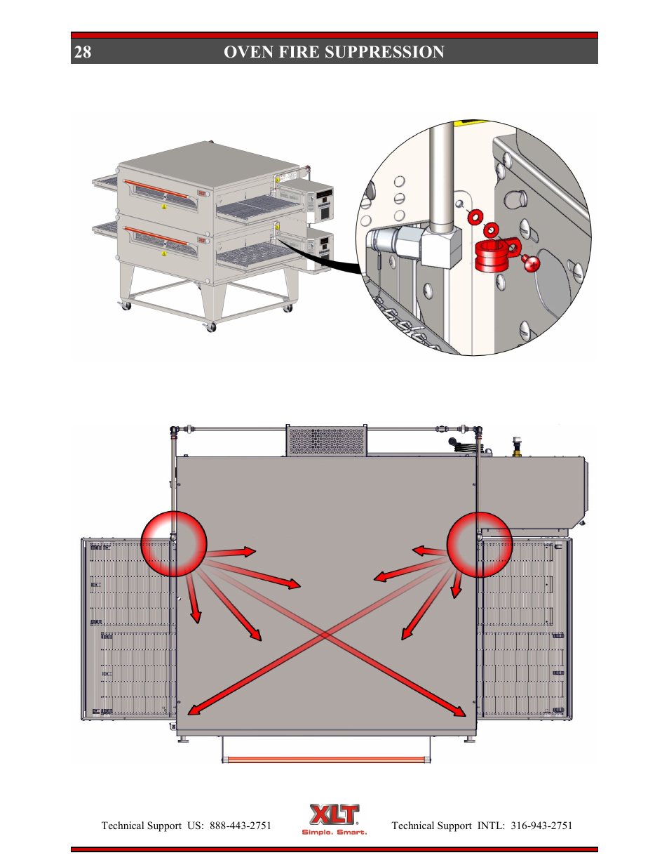 28 oven fire suppression | XLT XD-9004E User Manual | Page 28 / 114