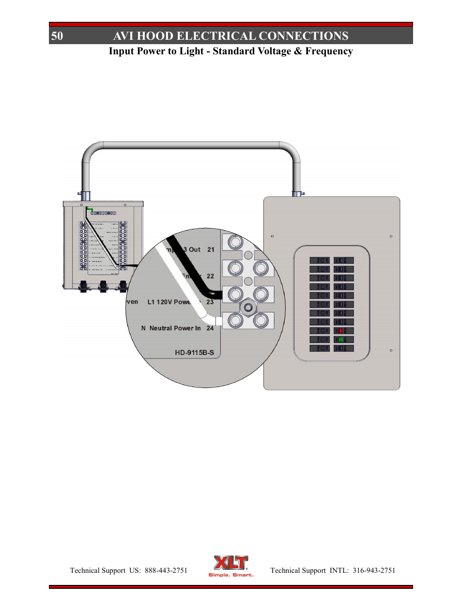 50 avi hood electrical connections | XLT XD-9004E User Manual | Page 50 / 114
