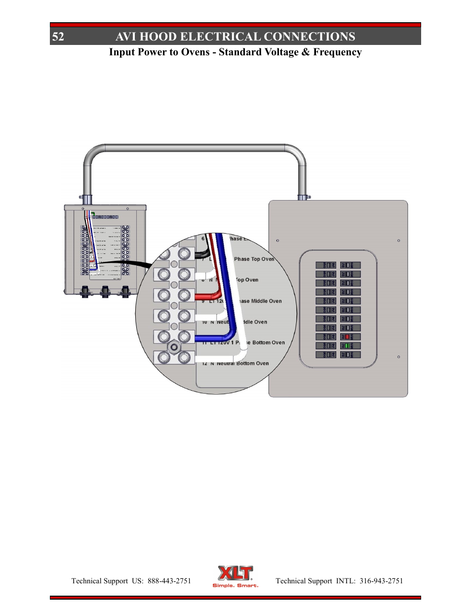 Avi hood electrical connections | XLT XD-9004E User Manual | Page 52 / 114