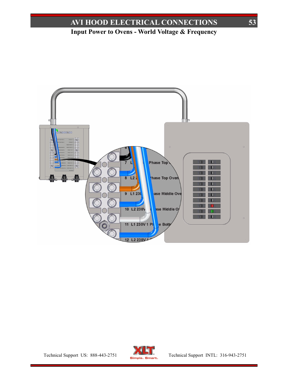 Avi hood electrical connections | XLT XD-9004E User Manual | Page 53 / 114