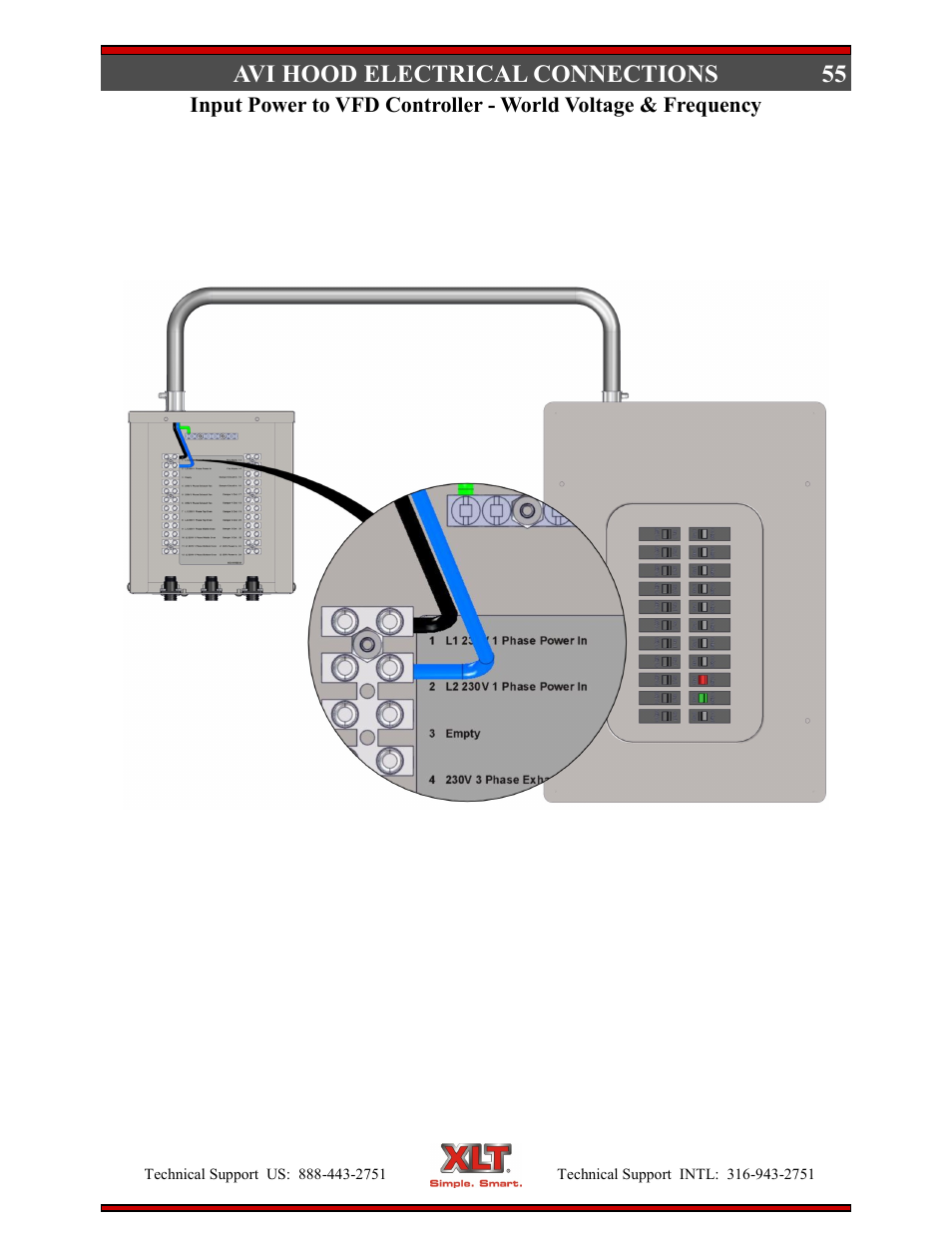 55 avi hood electrical connections | XLT XD-9004E User Manual | Page 55 / 114