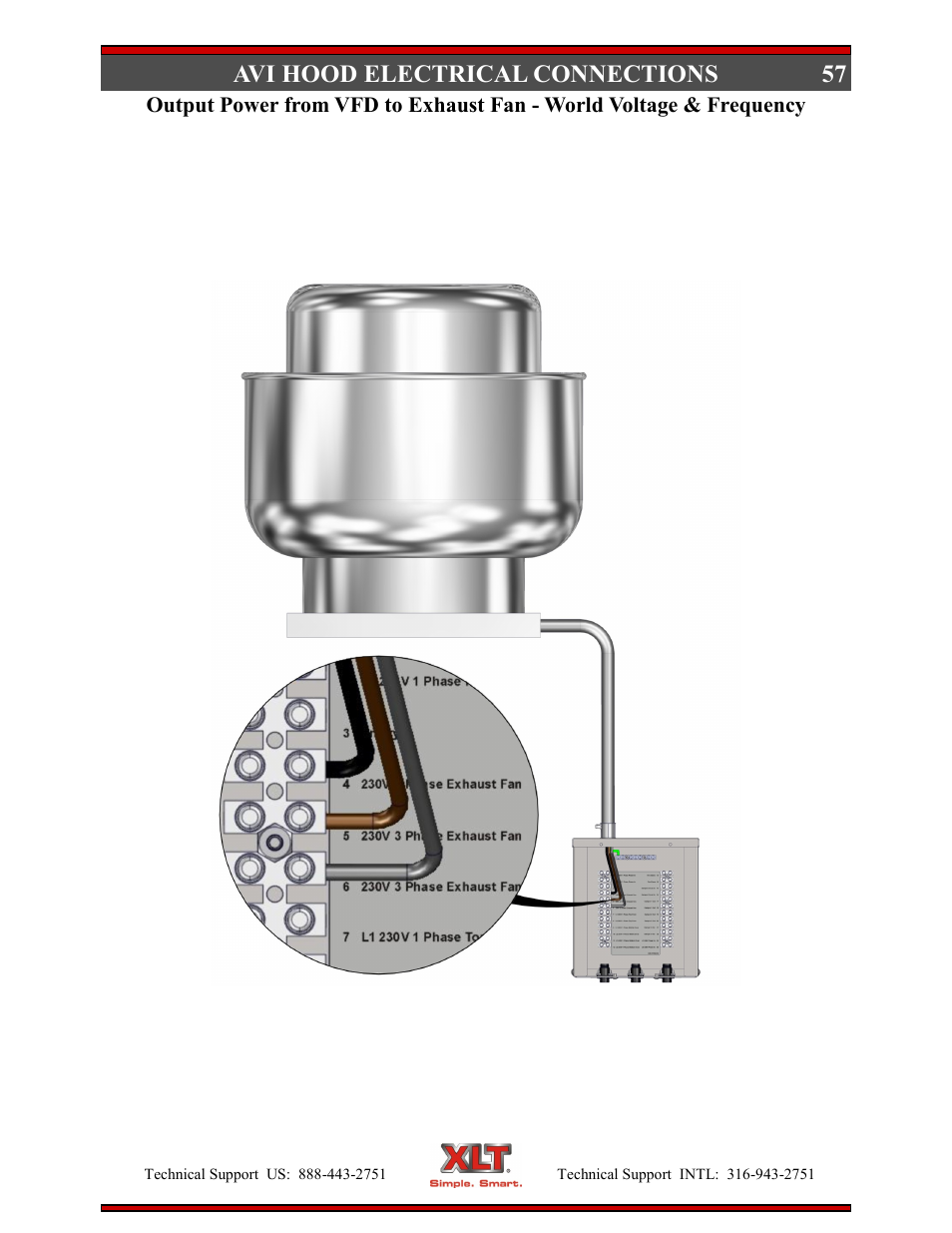 Avi hood electrical connections | XLT XD-9004E User Manual | Page 57 / 114