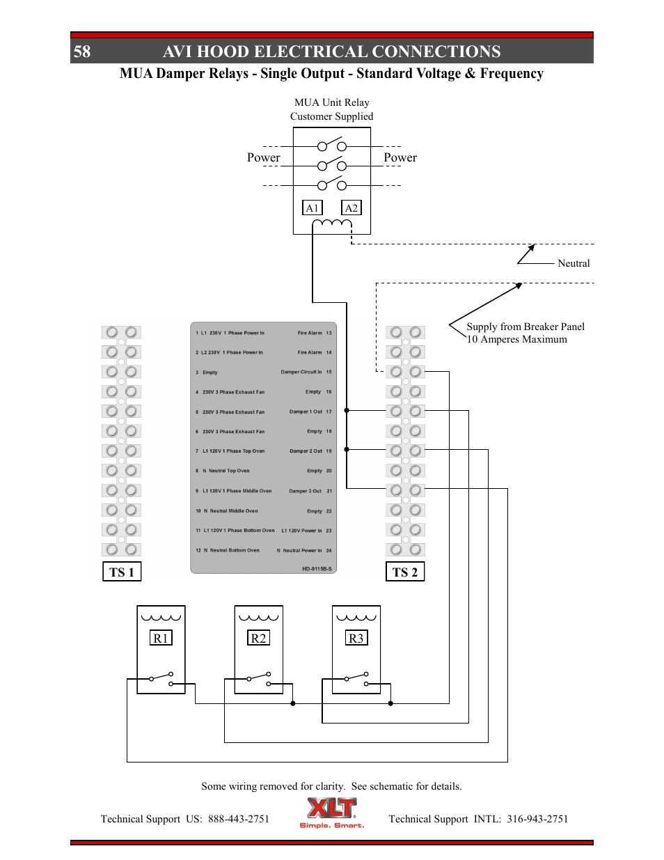 58 avi hood electrical connections | XLT XD-9004E User Manual | Page 58 / 114