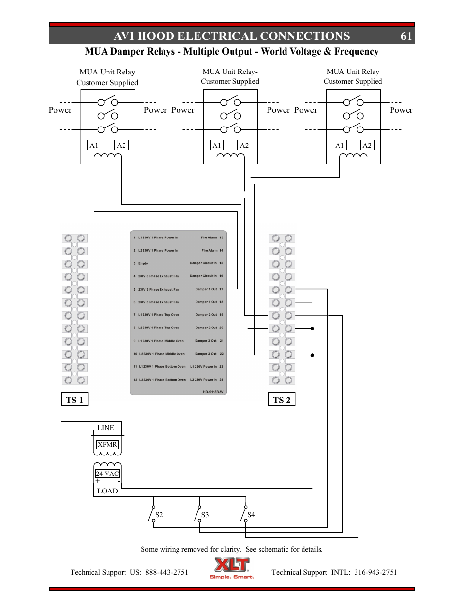 61 avi hood electrical connections | XLT XD-9004E User Manual | Page 61 / 114