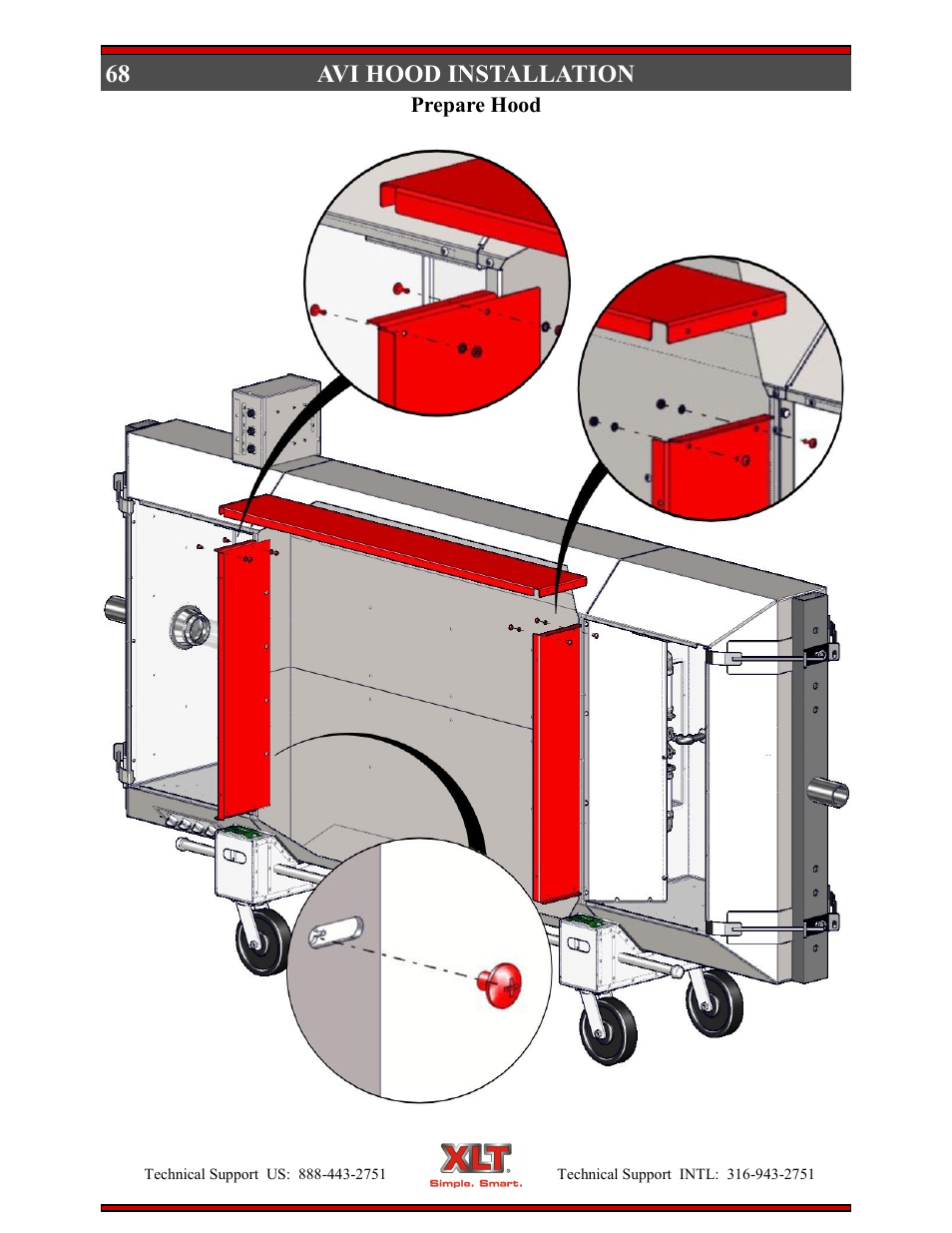 68 avi hood installation | XLT XD-9004E User Manual | Page 68 / 114