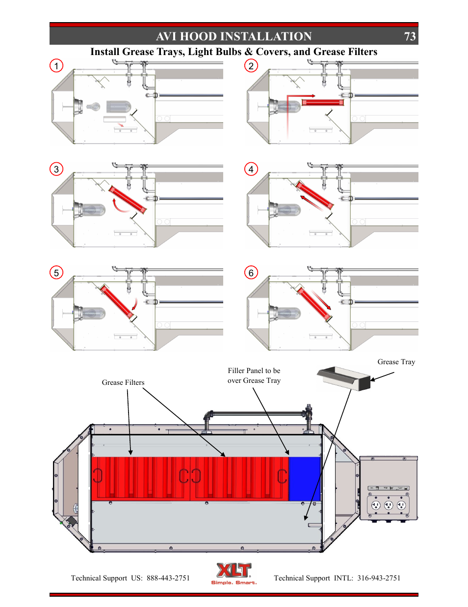 73 avi hood installation | XLT XD-9004E User Manual | Page 73 / 114