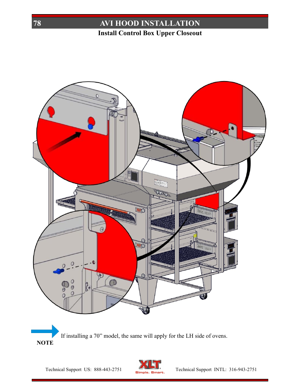 Avi hood installation | XLT XD-9004E User Manual | Page 78 / 114