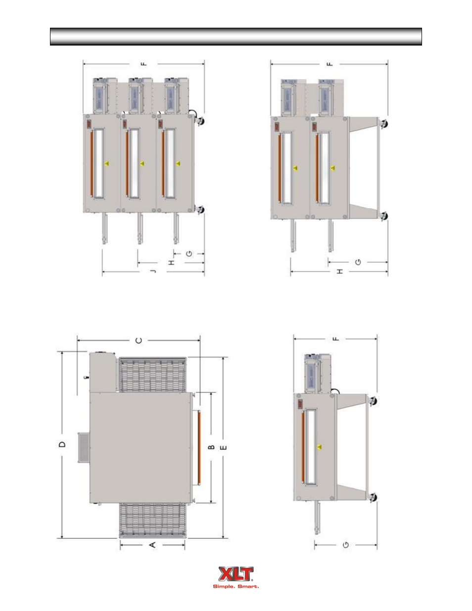 Oven dimensions | XLT XD-9004A User Manual | Page 10 / 102