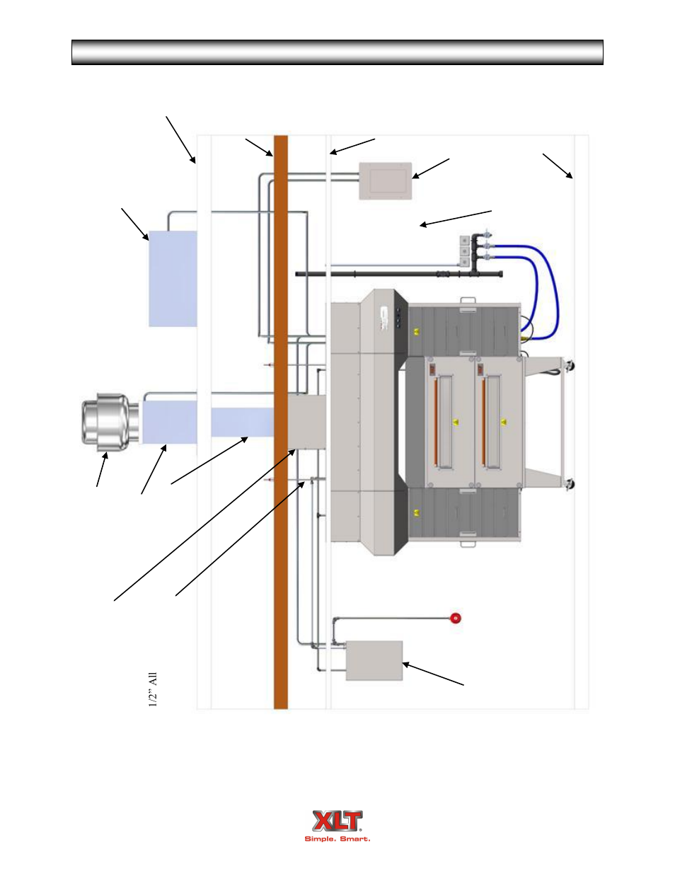 Avi hood rough-in specifications | XLT XD-9004A User Manual | Page 57 / 102
