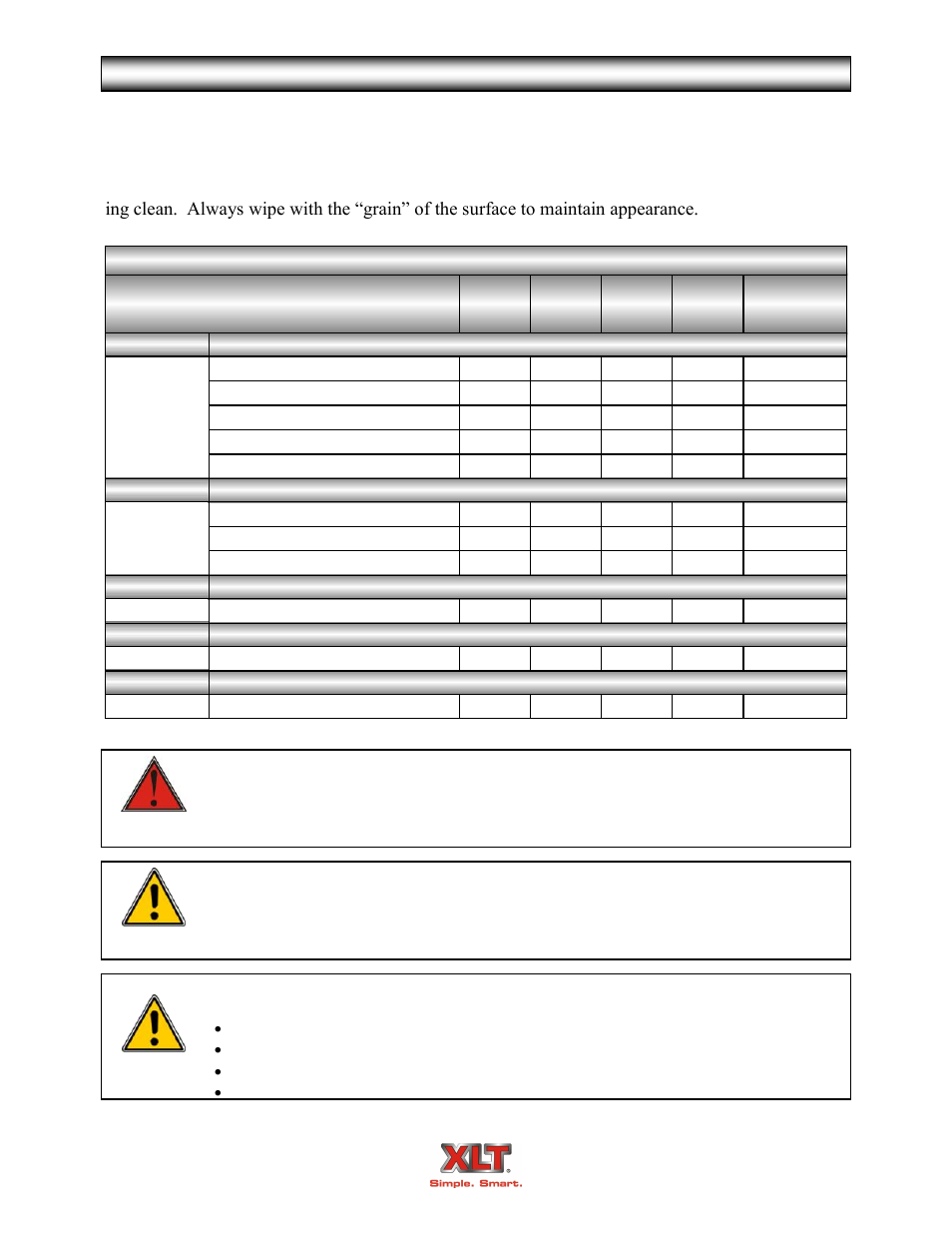 Avi hood cleaning | XLT XD-9004A User Manual | Page 85 / 102