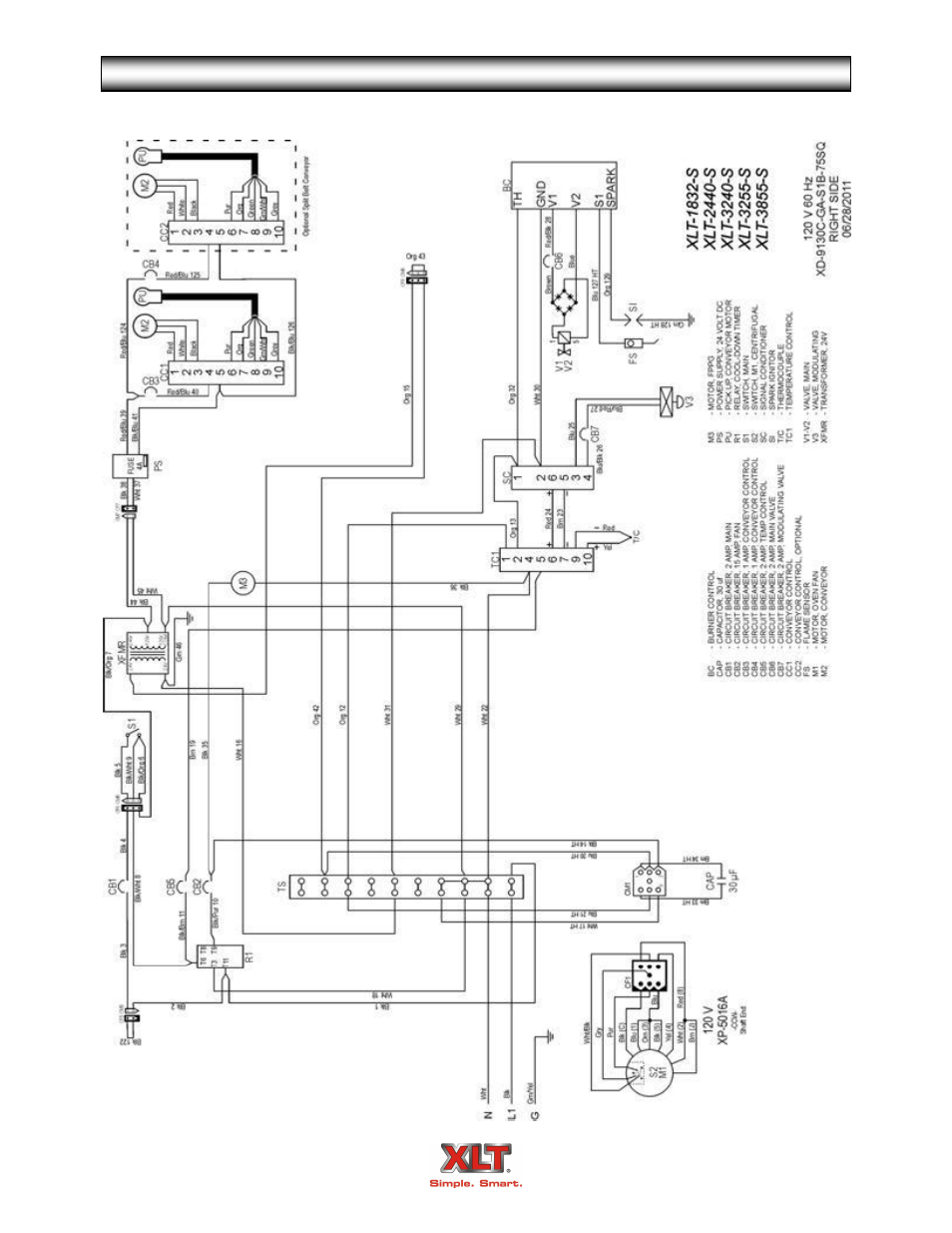 Oven schematic - standard 1 box | XLT XD-9004A User Manual | Page 88 / 102