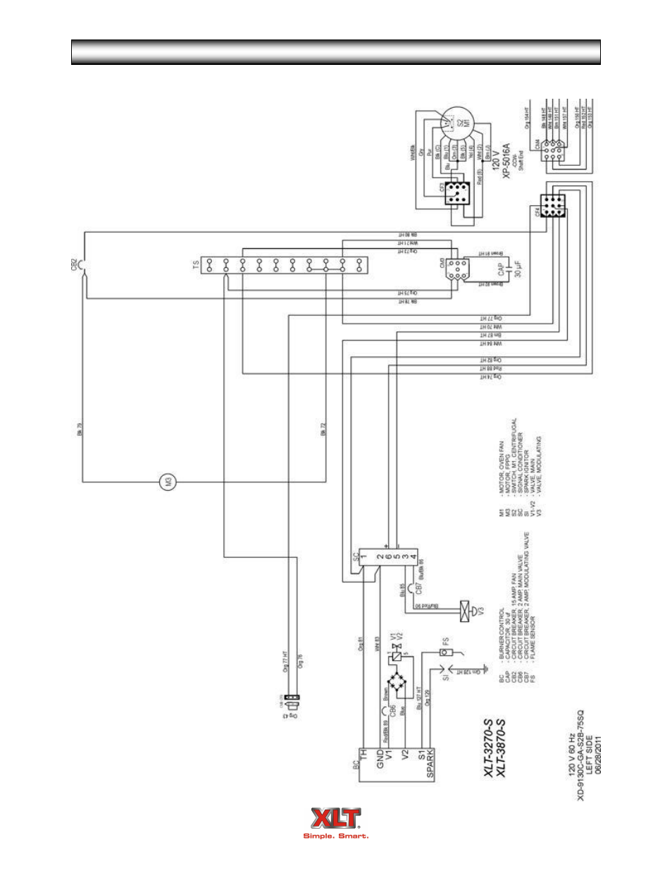 Oven schematic - standard 2 box lh | XLT XD-9004A User Manual | Page 90 / 102