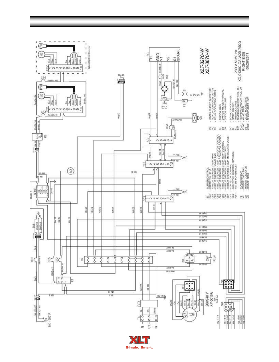 Oven schematic - world 2 box rh | XLT XD-9004A User Manual | Page 93 / 102