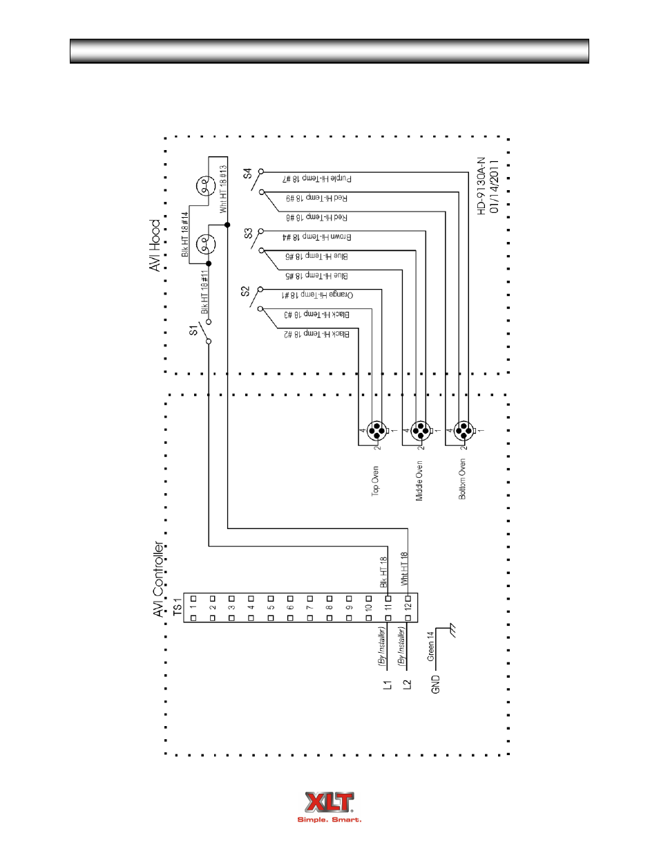 Avi hood schematic w/o vfd | XLT XD-9004A User Manual | Page 96 / 102