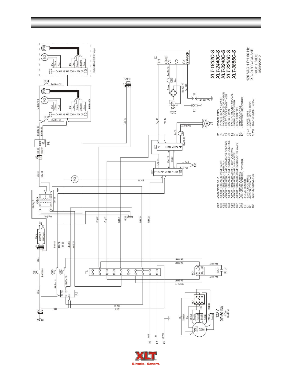 Oven schematic - standard 1 box | XLT XD-9004B User Manual | Page 88 / 106