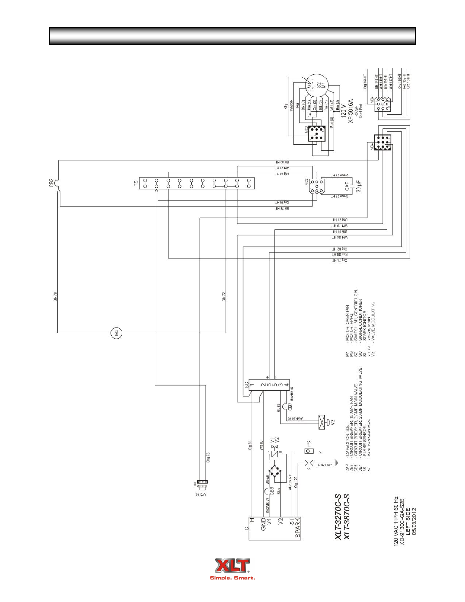 Oven schematic - standard 2 box lh | XLT XD-9004B User Manual | Page 90 / 106