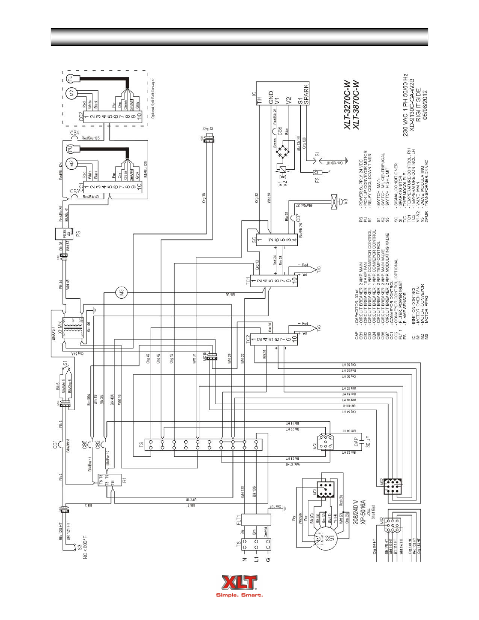 Oven schematic - world 2 box rh | XLT XD-9004B User Manual | Page 93 / 106