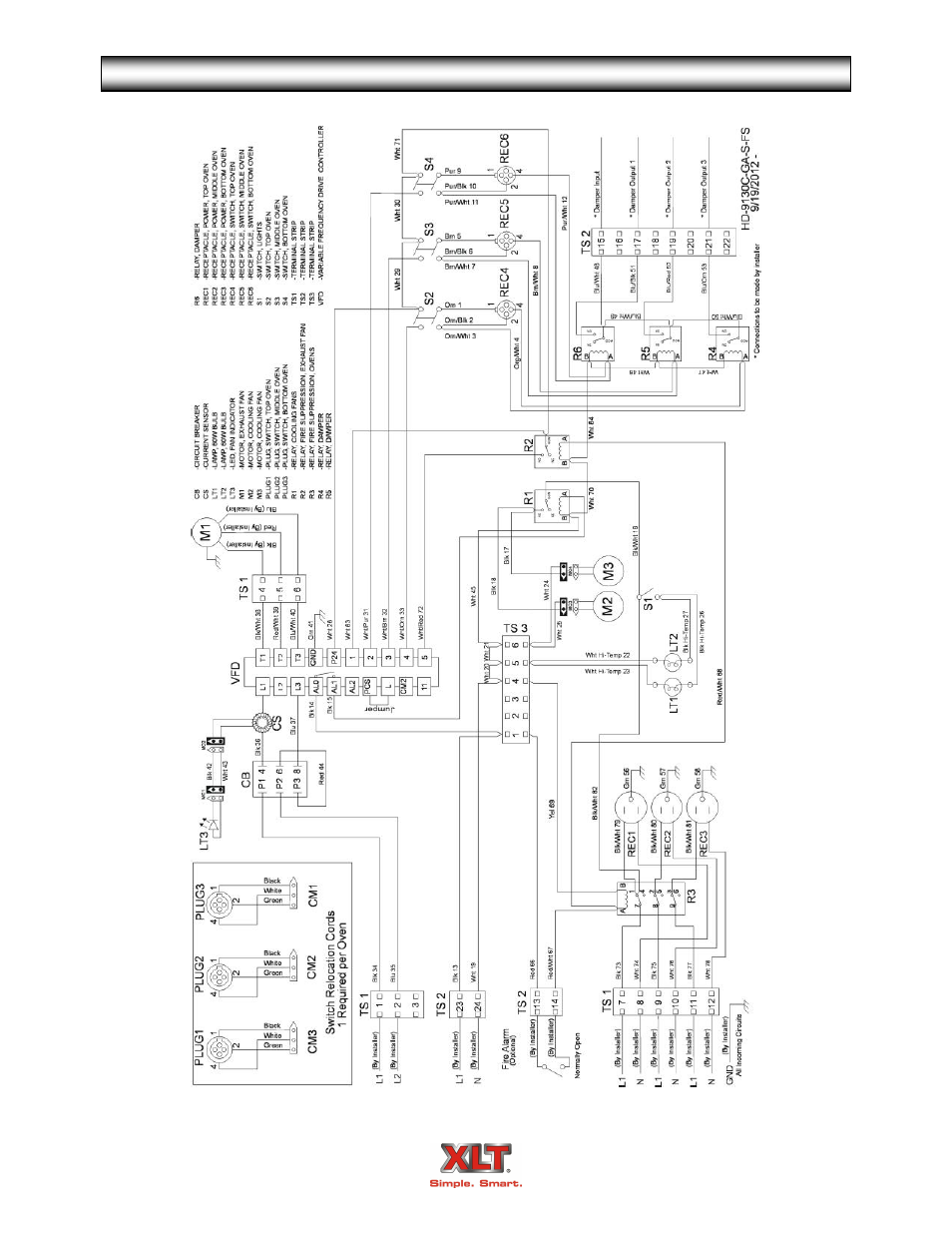 Avi hood schematic - standard w/vfd | XLT XD-9004B User Manual | Page 96 / 106