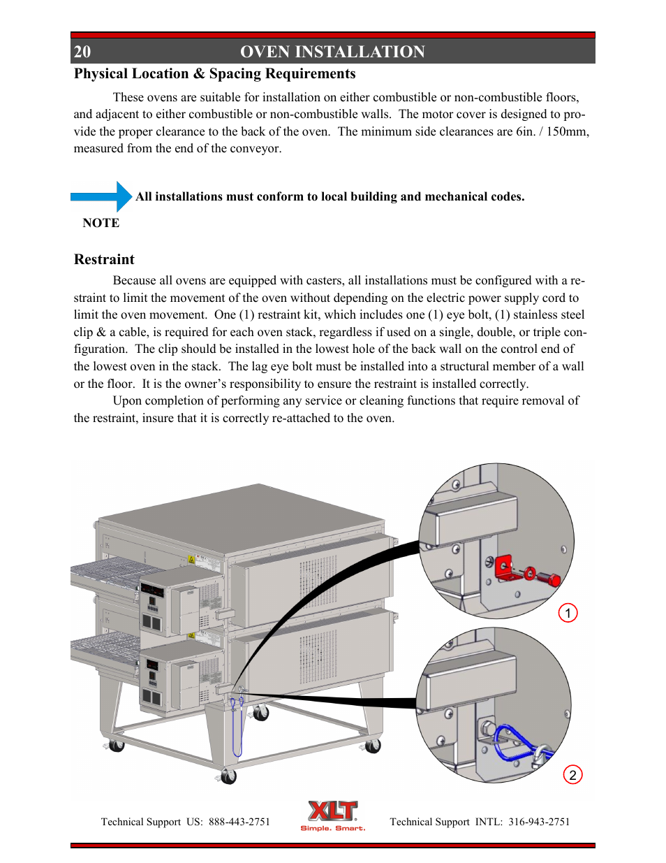 20 oven installation | XLT XD-9005B User Manual | Page 20 / 102