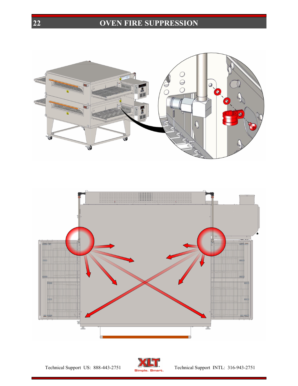 22 oven fire suppression | XLT XD-9005B User Manual | Page 22 / 102