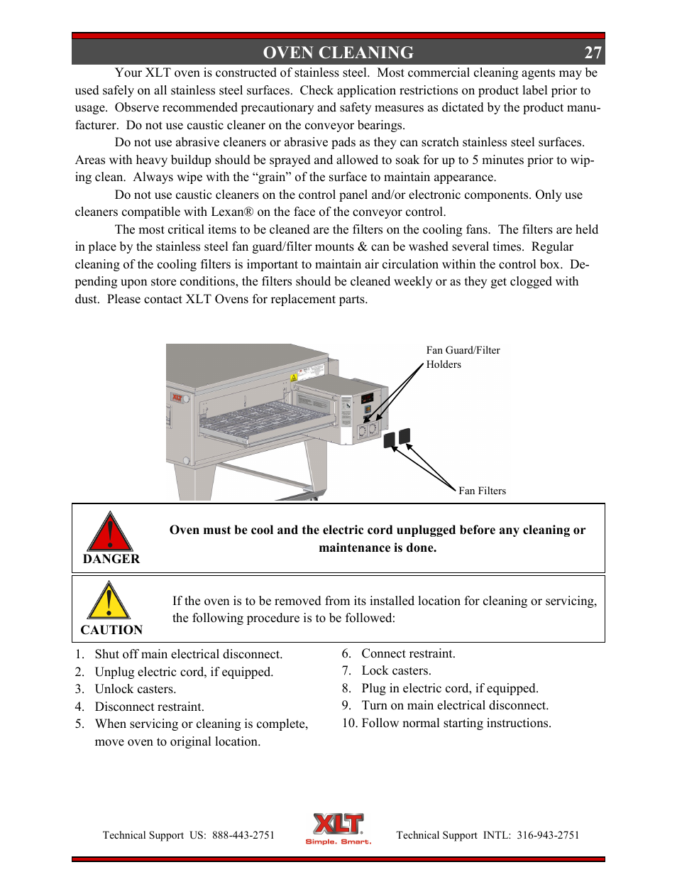 27 oven cleaning | XLT XD-9005B User Manual | Page 27 / 102